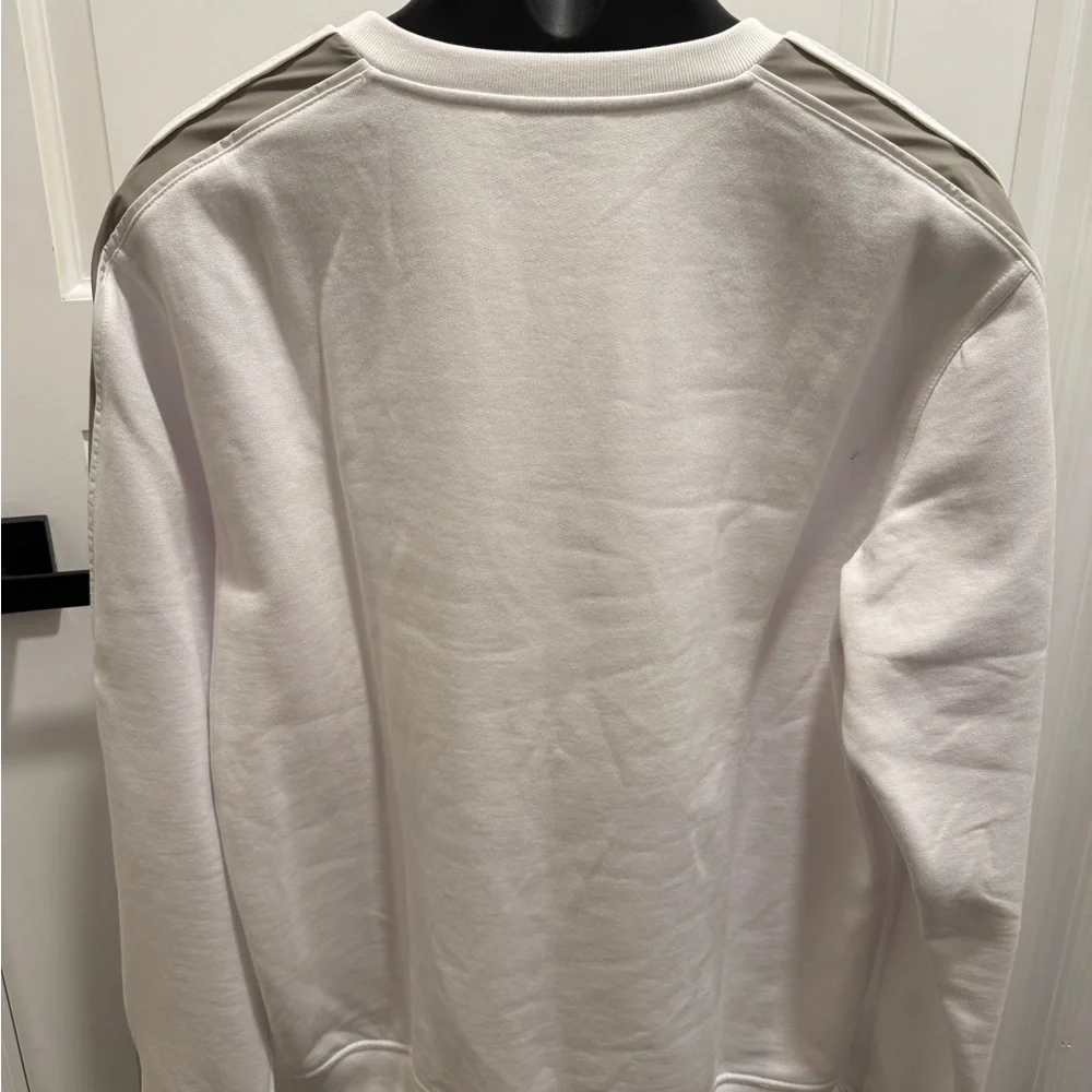 Hermes WHITE/GREY mens Run H crewneck sweatshirt